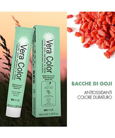 Capello Point Vera Color 64 Dark Auburn Blonde Professional Permanent Hair Dye No Ammonia Cream Hair Colour with Plant Keratin Aloe Vera and Goji Berries Total Coverage of Grey Hair 100 ml - Buy Online on GoSupps.com
