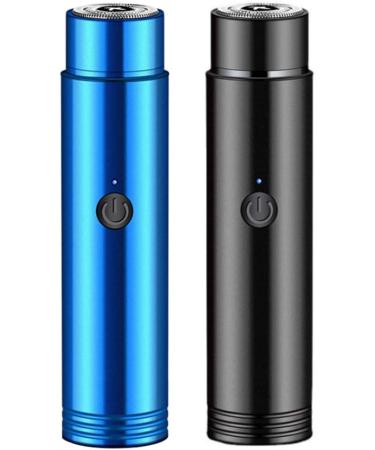 Mini Electric Shaver for Men Portable Car Rechargeable Shaver USB Rechargeable Razor Wet & Dry Use Rotary Electric Shaver for Travel Blue - Buy Online on GoSupps.com