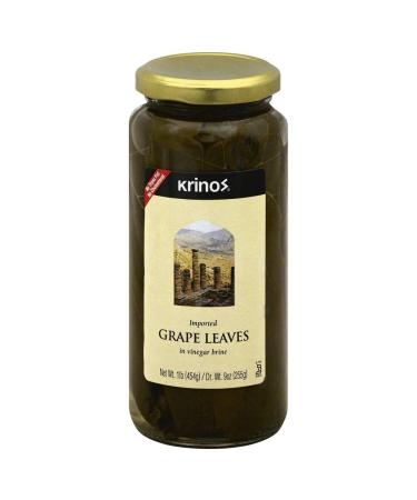 Krinos Imported Grape Leaves, 16 Ounce (Pack of 6)