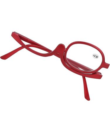 Fashionable +2.50 Makeup Reading Glasses - Rotatable High-Folding Magnification Lenses for Women - Buy Online on GoSupps.com