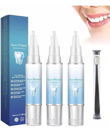 Gum Shield Therapy Gel-Gel-Gel-Gum Repair Treatment Gel-Detzen Gum Therapy Gel-Teeth Whitening Essence Pen-Enhanances Overall Gum Health (3PCS)