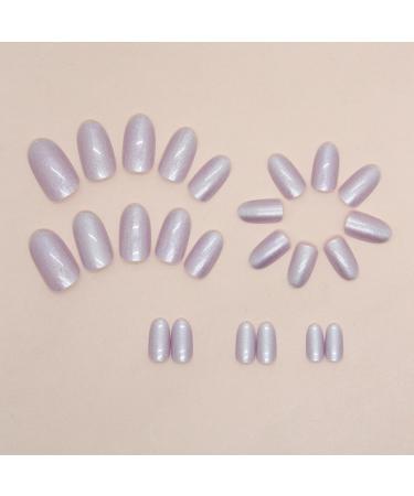 Justotry 24 PCs Pink Glitter Press-On Nails | Glossy Oval Artificial Medium Fake Nails for Women | French Nail Art Stick-On Designs - Buy Online on GoSupps.com