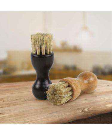 2-Piece Shoe Polish Applicator Brushes with Wooden Handle - Strong Bristles Pig Hair Brush for Shoes Care - Buy Online on GoSupps.com