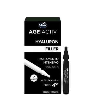 Matt Matt 4P Pure Hyaluronic Acid Face Plumping Shock Treatment Moisturizes and Makes Skin Elastic and Luminous 7 Day Application 7 Pack 3ml Ampoules