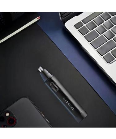Buy Electric Nose Hair Trimmer - USB Rechargeable Painless Eyebrow & Facial Hair Trimmer for Men & Women Washable Double Edged Blade (Black) | Fast International Shipping - Buy Online on GoSupps.com
