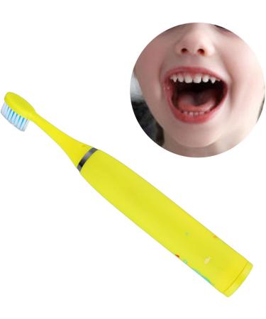 ZJchao Electric Toothbrush for Children - USB Charging 4 Gears 8 Heads Soft Bristles Ergonomic Design (Yellow) - Buy Online on GoSupps.com