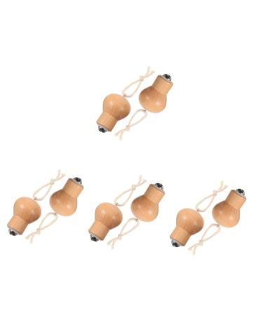 minkissy 8 Pcs Massager Bulbs Tool Walker Face Puffiness Roller Massage Roller for Face Eye Roller Face Roller for Women Wooden Massage Roller Face Massage Rollers Eyes Light Bulb Beech 5.00X4.00X2.00CMx4pcs As Shownx4pcs