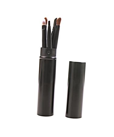 BIUDECO 5pcs Eyeshadow Brush Kit Blackriflecoffee Cosmetic Tools Eyeshadow Brush with Case