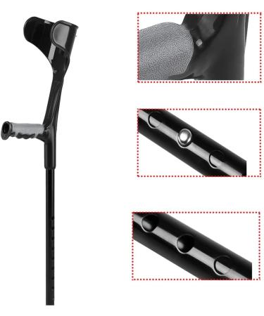 Ergonomic Forearm Crutches Aluminum Crutches for Adults Lightweight Non-Slip Crutches for Walking Support After Injury Or Surgery 10 Stops Adjustable Handicapped decorate Selfless dedication - Buy Online on GoSupps.com