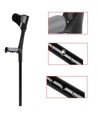 Ergonomic Forearm Crutches Aluminum Crutches for Adults Lightweight Non-Slip Crutches for Walking Support After Injury Or Surgery 10 Stops Adjustable Handicapped holiday gift - Buy Online on GoSupps.com