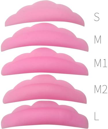 20 Pieces Silicone Eyelash Perming Curler Perm Pad Reusable Eyelash Perm Silicone Pads 5 Sizes Lash Lift Rods Makeup Beauty Tool for Different Length Eyelashes (Pink & White) - Buy Online on GoSupps.com