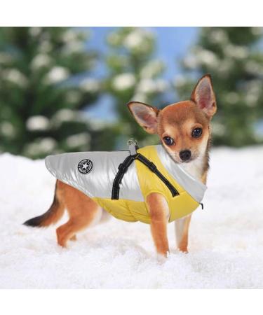 Winter Waterproof Dog Jacket - Warm Reflective Vest for Small & Medium Dogs (M White) | Windproof Cold Weather Dog Coat - Buy Online on GoSupps.com