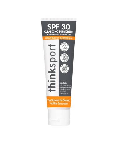 THINKSPORT Clear Zinc Sunscreen SPF 30  3 FZ