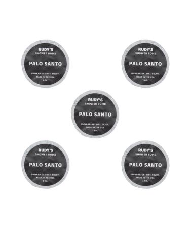 RUDY's Palo Santo Shower Bombs | Aromatherapy Shower Steamers - Natural Ingredients and Essential Oils (5 Count)