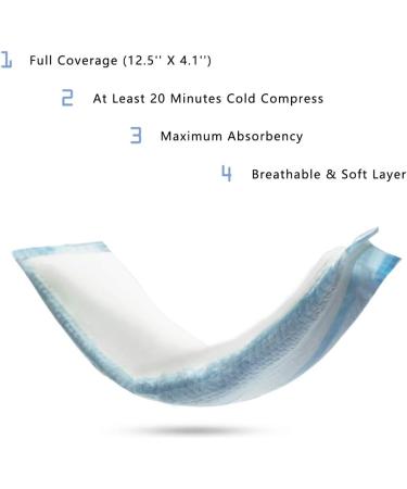 Perineal Ice Pack Pain Relief for Postpartum & Hemorrhoid Discomfort - 8 Instant Cold Compress Packs with Absorbent Maternity Pad - Buy Online on GoSupps.com