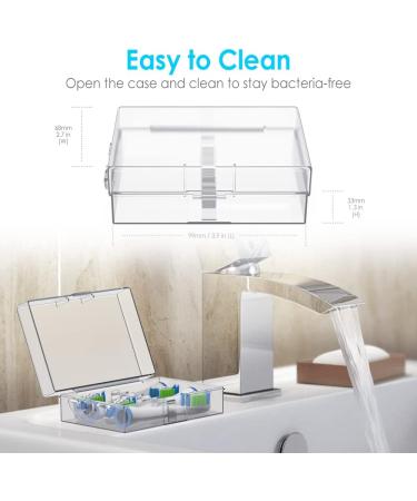 Enerfort Electric Toothbrush Heads Case - Clear, Compatible with Oral B and Philips Brushes - Buy Online on GoSupps.com