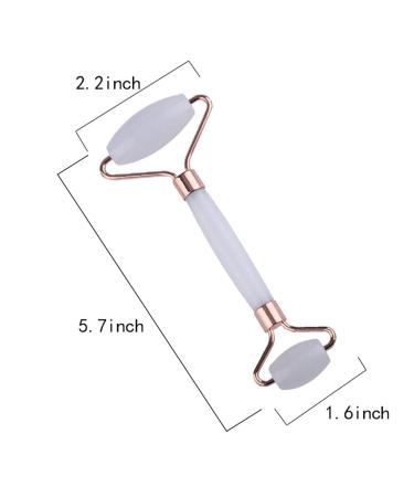 Jade Roller & Gua Sha Set | White Jade Facial Tool for Anti-Aging Detox & Glowing Skin - Buy Online on GoSupps.com