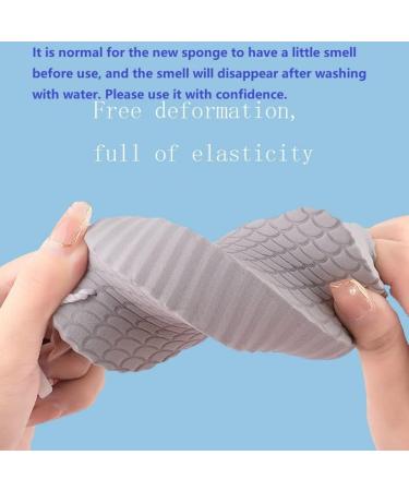 BZG Exfoliating Bath Sponges for Women - Pink Grey 2 Pack | Shower Sponge Set - Buy Online on GoSupps.com