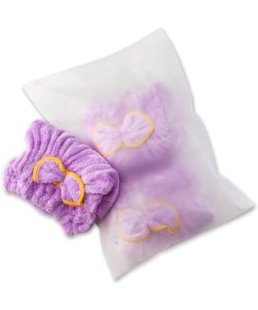 Yomigoo 3 Pack Hair Drying Towel Set - Quick Dry Microfiber Wrap for Women with Long & Thick Hair - Super Absorbent - Purple - Buy Online on GoSupps.com