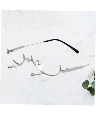 Unique Children's Sunglasses - Abaodam Retro Decorative Glasses Without Lens | Silver 13.4x13.5cm | Stylish & Fun International Shipping - Buy Online on GoSupps.com