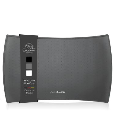 KaraLuna Premium Silicone Bowl Mat (48 x 30 cm Grey Curved) 48x30cm Grey Curved