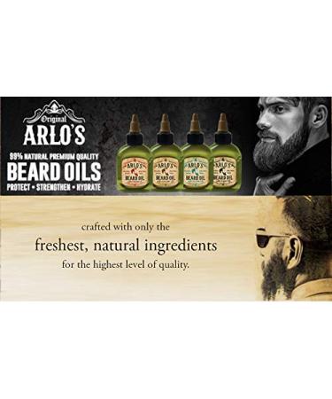 Arlo's Beard Oil 4 Pack - Nourishing Argan Tea Tree Vitamin E & Coconut | Premium Grooming for Men - Buy Online on GoSupps.com
