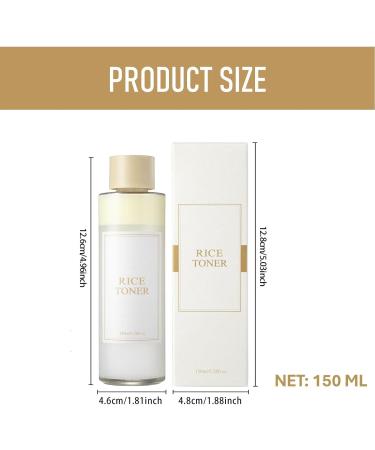 Rice Toner Rice Water Toner for Face Hydrating Rice Face Toner Hydrating Toner for Face Natural Moisturizer Glow Essence Smoothing Toner for Face Deep Hydrating Moisturizing Essence Toner 150 ml - Buy Online on GoSupps.com