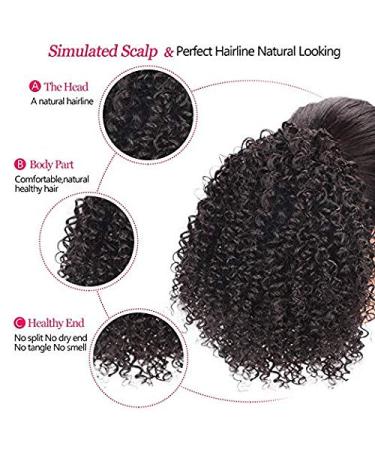 Drawstring Puff Afro Kinky Curly Ponytail - Synthetic Clip-In Hair Extensions for African American Styles - Buy Online on GoSupps.com