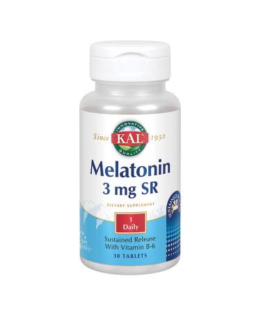 KAL 3 Mg Melatonin Tablets 30 Count