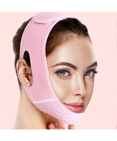V Line Lifting Mask for Women - Reusable Double Chin Reducer - Pink Face Lifting Belt - Buy Online on GoSupps.com