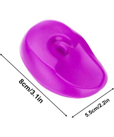 Besreey Silicone Ear Covers for Hair Styling - Ear Shield Protective Cover | Ear Protectors Ear Shower Covers Reusable Hair Dye Earmuffs Silicone for Home Salon Barber Purple - Buy Online on GoSupps.com