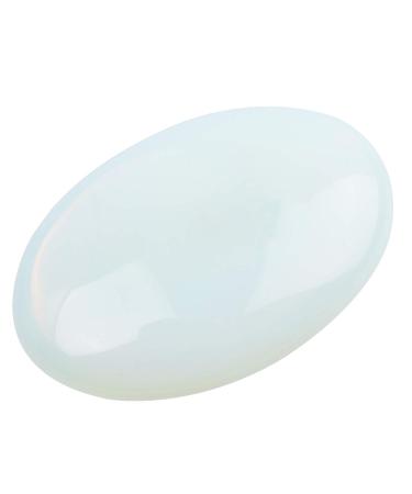 June&Ann Opalite Palm Stones Healing Gemstone Therapy Worry Crystal Stones for Meditation Chakra Balancing Collection Oval Shape