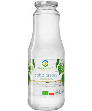  Biofood BIOFOOD Premium - 100% Natural Birch / Birch Juice Sugar Free Eco Farming 1000 ml Glass Bottle Resealable - Buy Online on GoSupps.com