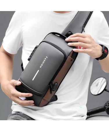 Gutriff Breast Pocket & Shoulder Backpack - Versatile Gray Bag for Work Cycling Sports & Travel - Unisex Design - Buy Online on GoSupps.com