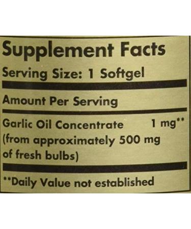 Solgar Garlic Oil Perles Concentrate - 250 Softgels for Heart Health & Immune Support - Buy Online on GoSupps.com