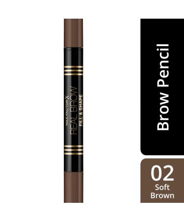 Max Factor Real Brow Fill & Shape Pencil 02 Soft Brown | 10g - Enhance Your Brows for Perfect Definition - Buy Online on GoSupps.com