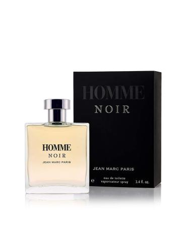 Jean Marc Paris Homme Noir Eau de Toilette Spray 100ml Men's Cologne 3.4 fl. oz. Woody Cologne Notes of Grapefruit Tobacco and Tonka Bean