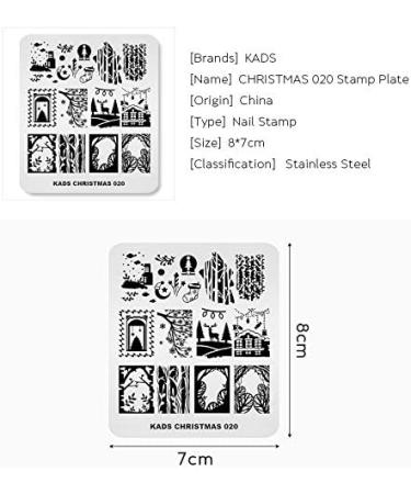 Alexnailart Christmas Halloween Nail Stamping Plate (CHRISTMAS 020) Manicure Templates for Festive Nail Art Designs - Buy Online on GoSupps.com