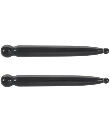 Lzeouean 2X Traditional Relax Thai Foot Massage Reflexology Stick Tool Black