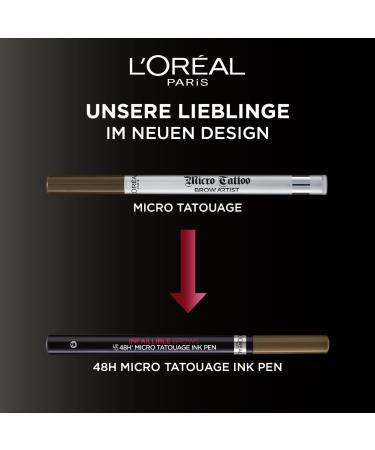 L'Or al Paris Unbelieva Brow Micro Tatouage 109 Ebony - Long-Lasting Microblading Effect Felt Pen | Up to 48H Wear - Buy Online on GoSupps.com
