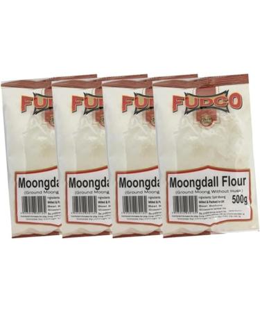 Seelans Fudco Moong Dall Flour | 500G | Yellow Gram Flour | High Protein | Ground Moong Without Husk | Lentil Flour | Indian Origin | Each 500G | Pack Of 4