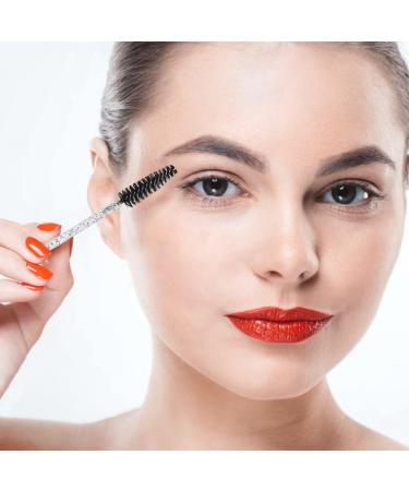 KELYDI 60 PCS Disposable Eyelash Brushes Eyebrow Castor Oil Brush Mascara Wands Cosmetic Makeup Tools (Black) - Buy Online on GoSupps.com