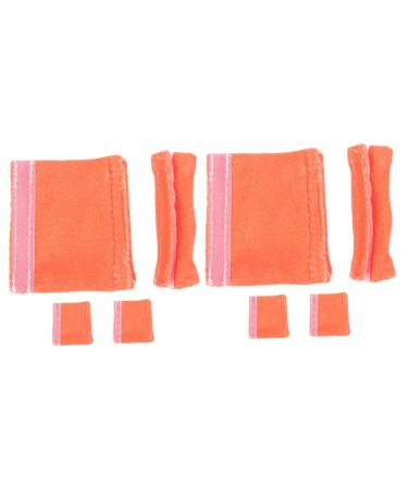Healeved 8 Pcs Ear Pads Orange Double Sided Orange Orangex2pcs 6x5.5cmx2pcs