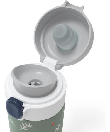 MONBENTO Kids Insulated Bottle 12oz - Leakproof, Hot/Cold 12 Hours - BPA Free, Green Raccoon Design - Buy Online on GoSupps.com