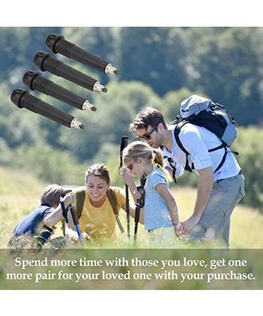 Buy Hiking Sticks Replacement Tips - 4 Pcs 8x1.5 cm Portable Trekking Pole Tips - Pointed Carbon Steel for Hiking & Trekking - Buy Online on GoSupps.com