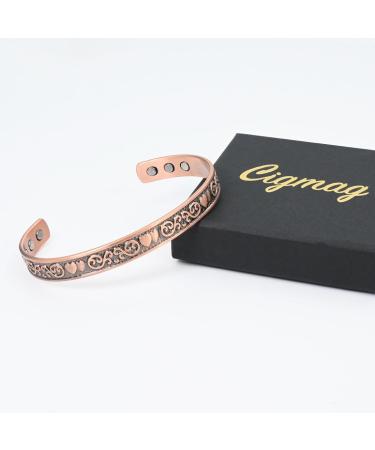Cigmag Lymphatic Drainage Copper - 99% Solid Pure Copper Adjustable Love Note for Women - Buy Online on GoSupps.com