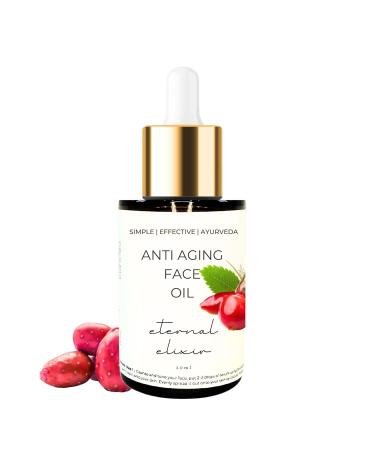 DK Face Oil for Glowing Skin & Gua Sha Massage 100% Natural with Rosehip Jojoba Argan & Vitamin E Anti Aging Night Serum for Skin Tightening & Fine Lines Women/Men (30ml)