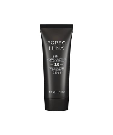 FOREO LUNA 2-in-1 Shaving Cream + Cleansing Foaming Cream - Pore Minimizer - Face Wash - Vitamin E - Clean Skin & Shaving Comfort - Vegan - No Razor Burn - All Skin Types - 3.3 fl.oz