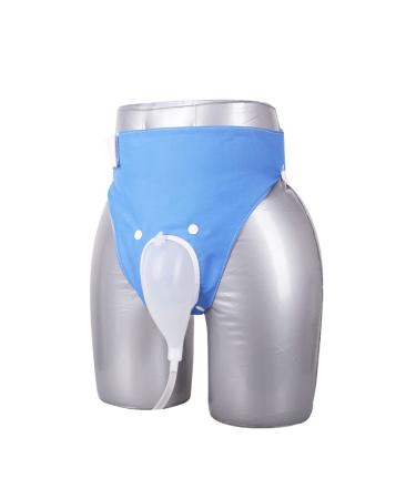 Female External Catheter Condom Catheters A Reusable Portable Women's Comfortable Urine System Equipped with a Silicone Urine Collector with 2 Catheterization Bags (Women Type Blue)