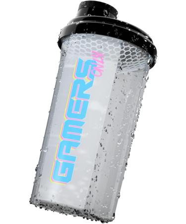 Gamers ONLY Classic Clear XL Shaker - Leak-Proof Dishwasher Safe BPA-Free with Measuring Scale & Sieve - Perfect for International Shipping - Buy Online on GoSupps.com